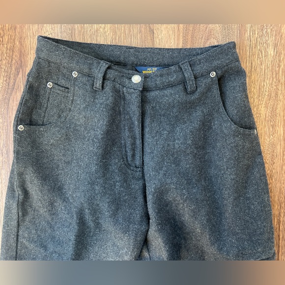 WOOLRICH High Rise Wool Straight Leg Trousers Heritage Minimalist Dress Pants 6 - Picture 7 of 14